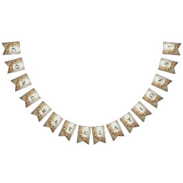 Ornate Gold Flourish Bunting Flag Wimpelkette