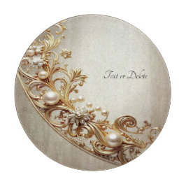 Ornate Gold Flourish Cutting Board Schneidebrett