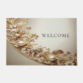 Ornate Gold Flourish Doormat Fußmatte
