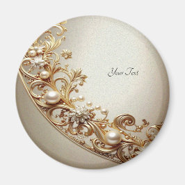 Ornate Gold Flourish Magnet
