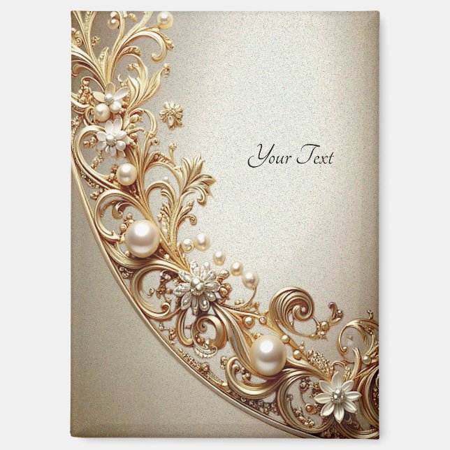 Ornate Gold Flourish Magnet (Vorderseite)
