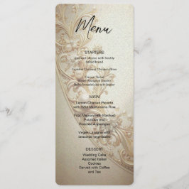Ornate Gold Flourish Menu Menükarte