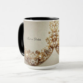 Ornate Gold Flourish Mug Tasse