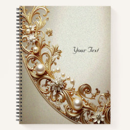 Ornate Gold Flourish Notebook Notizbuch