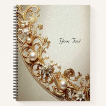 Ornate Gold Flourish Notizbuch