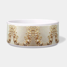 Ornate Gold Flourish Pet Bowl Napf