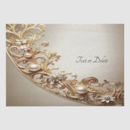 Ornate Gold Flourish Tissue Paper Seidenpapier