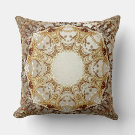 Ornate Gold Throw Pillow Kissen