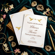 Ornate Goldrand-Klassische Hochzeits-Einladung