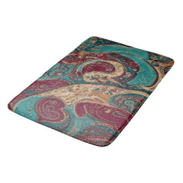Ornate Jewel-Toned Bohemian Bath Mat Badematte