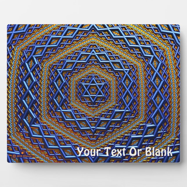 Ornate Metallic Magen David Fotoplatte (Vorderseite)