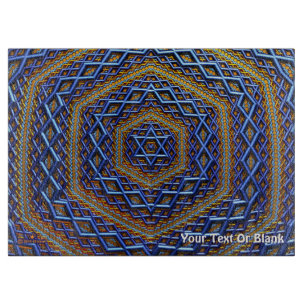 Ornate Metallic Magen David Schneidebrett