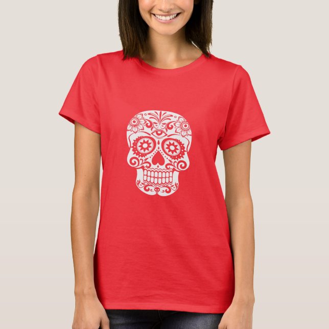 Ornate Skull Art T-Shirt (Vorderseite)
