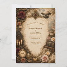 Ornate Steampunk-Rosen-Hochzeits-Fantasy