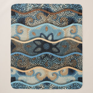 Ornate Wellen: Mosaikfliesen-Textur. Sherpadecke