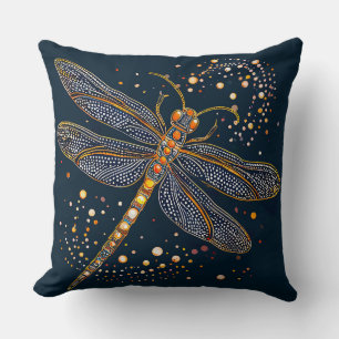 Ornately Detely Colorful Dragonfly Kissen