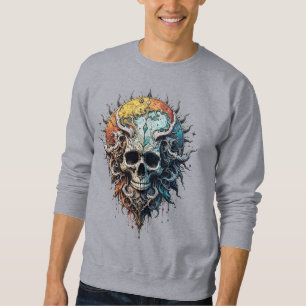 Ornater Kosmischer Totenkopf - Gotischer Barock-Ma Sweatshirt
