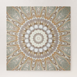 Ornates Blumenmandala-Muster-Puzzle Puzzle