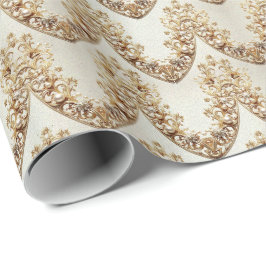 Ornates Gold-Verzierungs-Geschenkpapier Geschenkpapier
