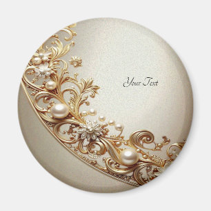 Ornates Gold-Verzierungsmagnet Magnet