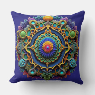 Ornates Mandala Boho-Dekor Kissen