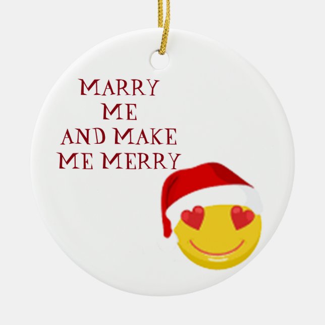 ORNATION ***MARRY ME**** MIT WINKING SANTA KERAMIKORNAMENT (Vorne)