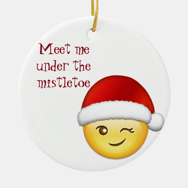 ORNATION ***TREFFEN SIE MICH UNTER DEM MISTLETOE** KERAMIKORNAMENT (Vorne)