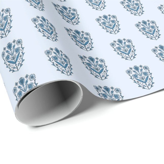 Ornatw Floral Wrapping Paper Geschenkpapier (Rolleneckpunkt)