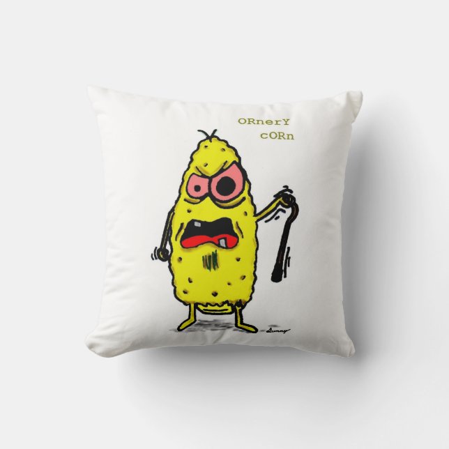 Ornery Corn Pillow - Grün Kissen (Vorderseite)