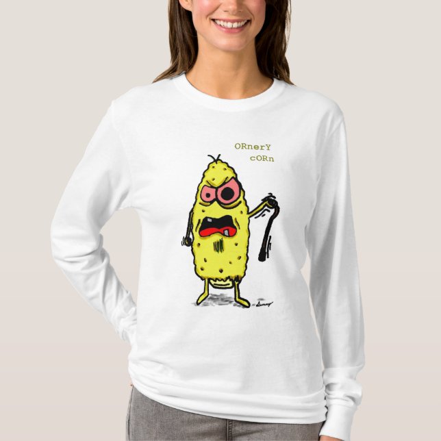 Ornery Corn Womens Hooded Sweatshirt T-Shirt (Vorderseite)