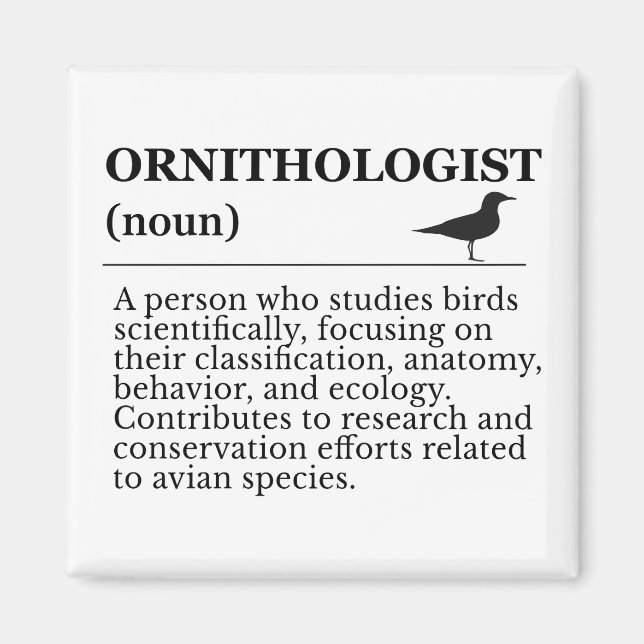 Ornithologe Definition - Vogelkunde (Birdwatchin Magnet (Vorne)