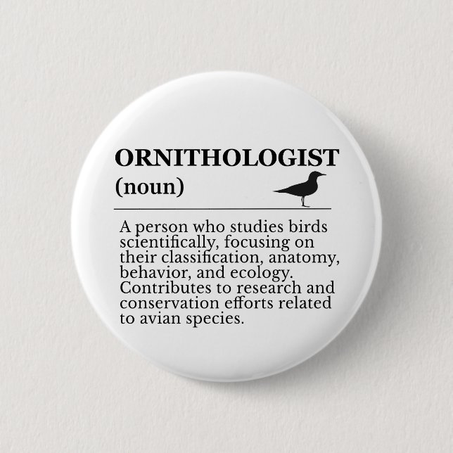 Ornithologist Definition - Vogelkunde (Birdwatchin Button (Vorderseite)