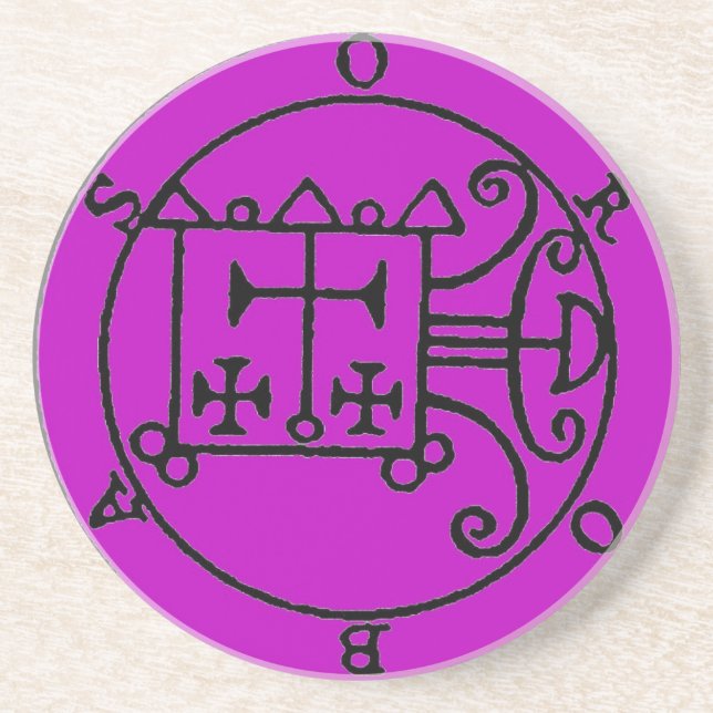 Orobas Sigil Untersetzer lila (Vorne)