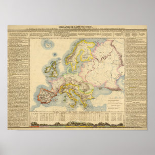 Orografische Landkarte Europas Poster