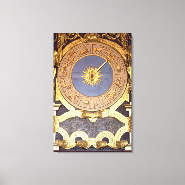Orologio Zodicale (Zodiac Clock) (Fresko und Goldm Leinwanddruck (Vorderseite)