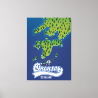 Oronsay Schottland Inselkarte