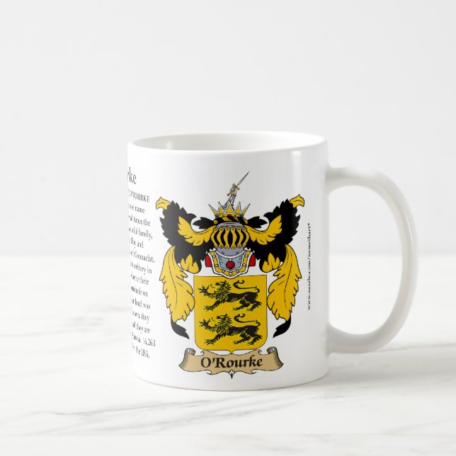 O'Rourke-Familien-Wappen Tasse (Rechts)