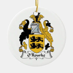O'Rourke-Familienwappen Keramikornament