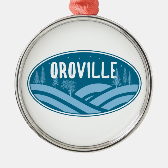 Oroville California Außenbereich Ornament Aus Metall (Vorne)