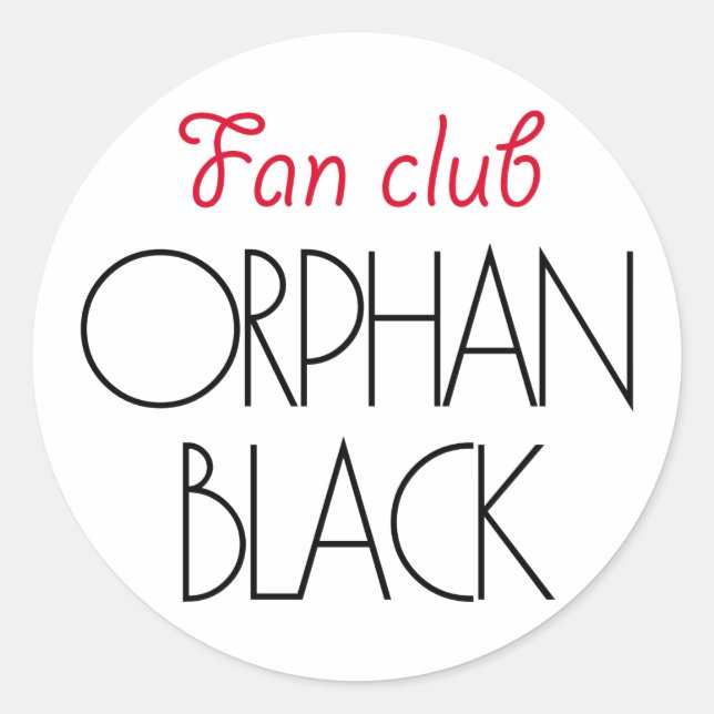 Orphan Black Fan Club Runder Aufkleber (Vorderseite)