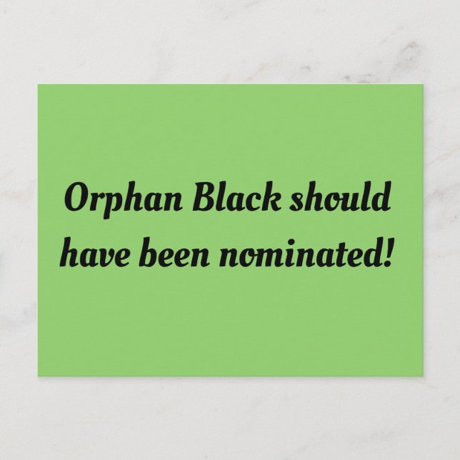 Orphan Black hätte nominiert werden sollen,Retro-S Postkarte (Vorderseite)