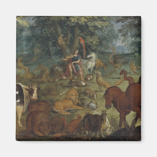 Orpheus Charming the Beasts (Öl auf Tafel) Magnet (Vorne)