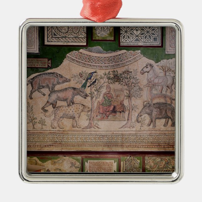 Orpheus, der die Tiere bezaubert Silbernes Ornament (Vorne)