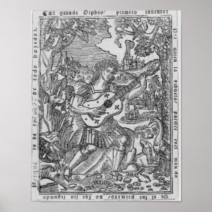 Orpheus, der Musik spielt Poster