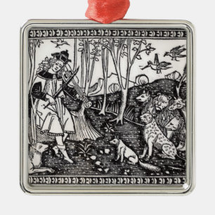 Orpheus, der zu den Tieren, 1500 spielt Silbernes Ornament
