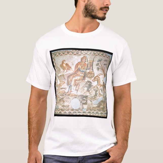 Orpheus, der zu den Tieren, römisches Mosaik T-Shirt (Vorderseite)