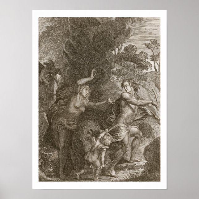 Orpheus, Eurydice aus der Hölle führen, blickt zur Poster (Vorne)