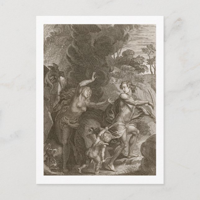 Orpheus, Eurydice aus der Hölle führen, blickt zur Postkarte (Vorderseite)