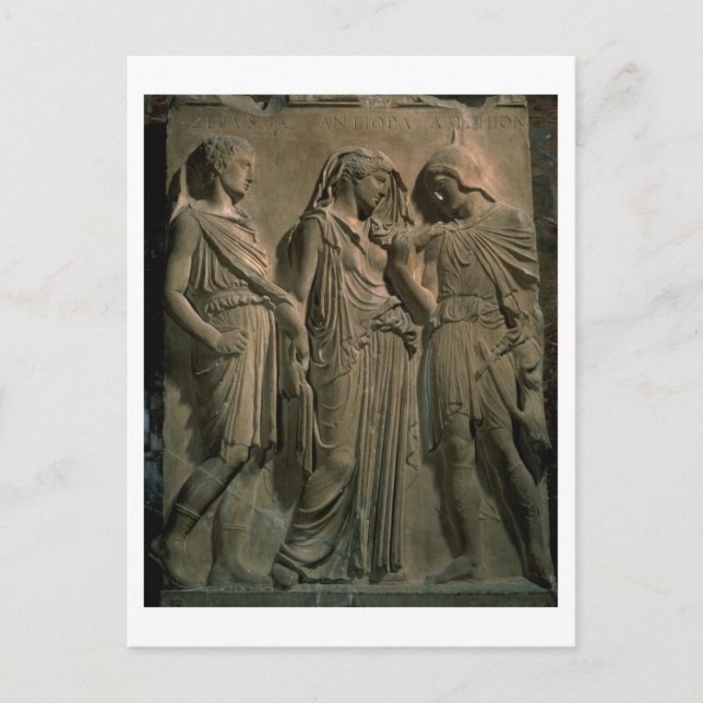Orpheus, Eurydice und Hermes (Marmor) Postkarte (Vorderseite)