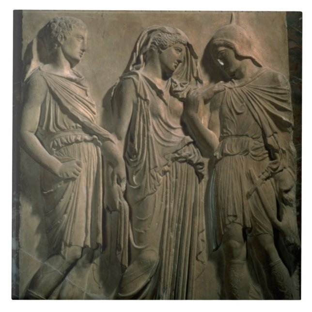 Orpheus, Eurydike und Hermes (Marmor) Fliese (Vorderseite)
